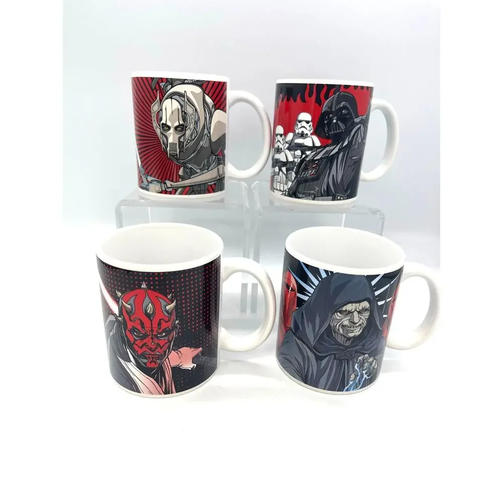 Galerie Star Wars Set of 4 Coffee Mugs General Grievous Darth Vadar Darth Maul